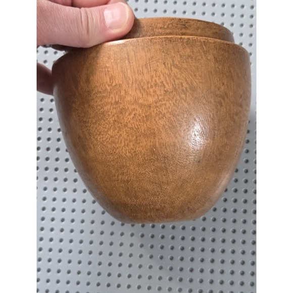 Acorn Carved Wooden Container 8 inch With Lid Canister Nature Inspired Decor EUC - Picture 6 of 8